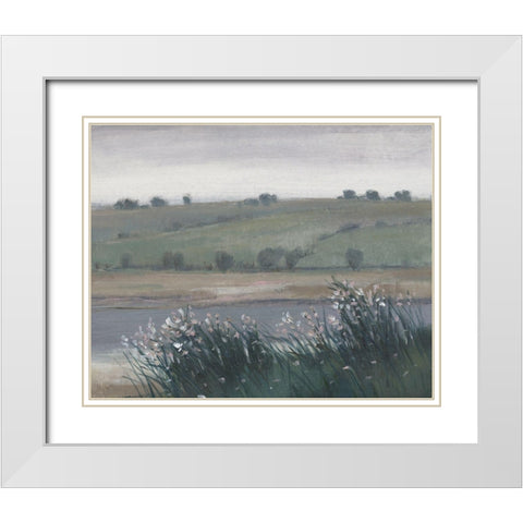 Hazy Morning II White Modern Wood Framed Art Print with Double Matting by OToole, Tim
