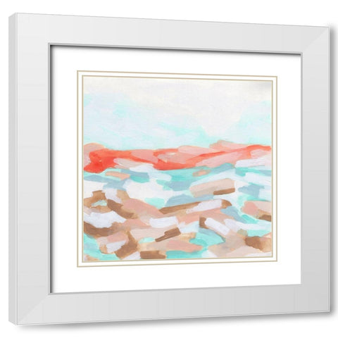 Coral Coast II White Modern Wood Framed Art Print with Double Matting by Vess, June Erica