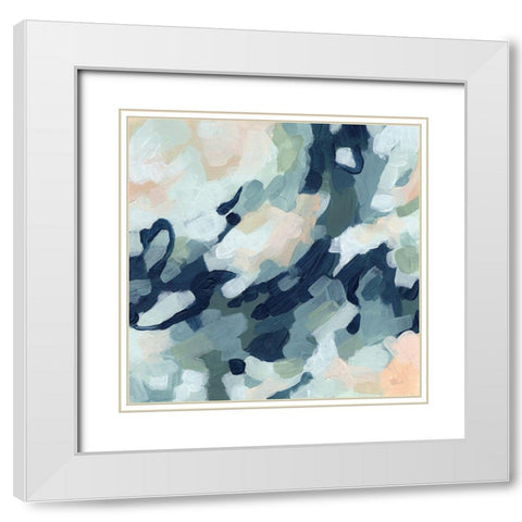 Dappled Abstract II White Modern Wood Framed Art Print with Double Matting by Vess, June Erica