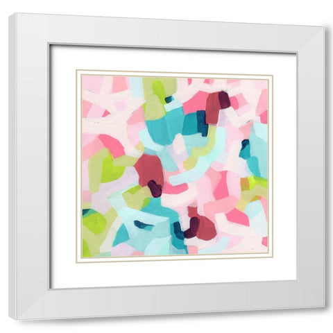 Chroma Zone I White Modern Wood Framed Art Print with Double Matting by Vess, June Erica