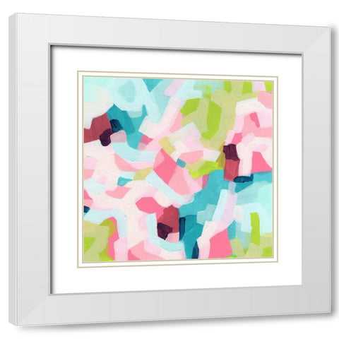 Chroma Zone II White Modern Wood Framed Art Print with Double Matting by Vess, June Erica
