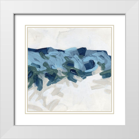 Mountain Strata I White Modern Wood Framed Art Print with Double Matting by Vess, June Erica