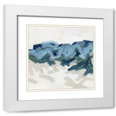 Mountain Strata II White Modern Wood Framed Art Print with Double Matting by Vess, June Erica