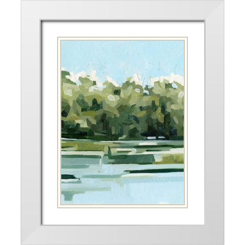 River Day IV White Modern Wood Framed Art Print with Double Matting by Caroline, Emma
