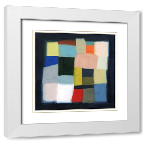 Chromatic Cube II White Modern Wood Framed Art Print with Double Matting by Popp, Grace