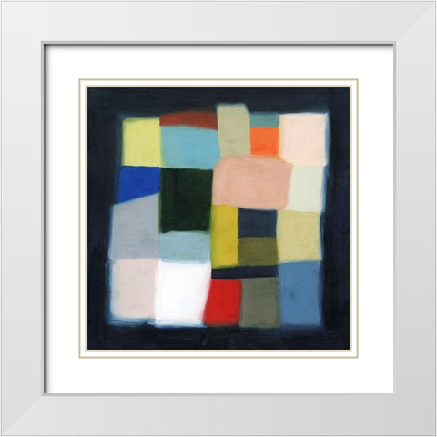 Chromatic Cube II White Modern Wood Framed Art Print with Double Matting by Popp, Grace