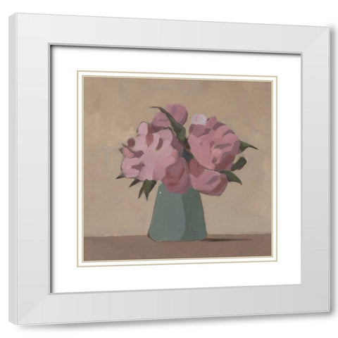 Spring Vase III White Modern Wood Framed Art Print with Double Matting by Green, Jacob