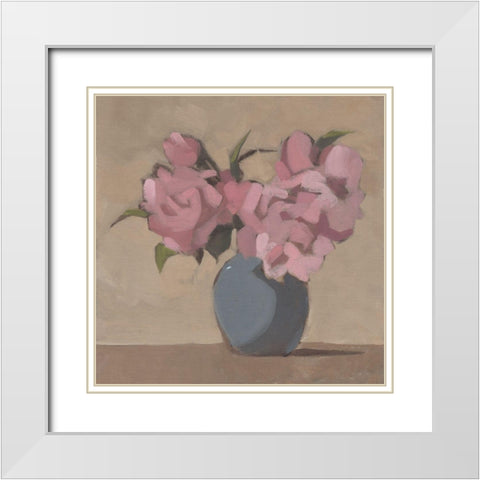 Spring Vase IV White Modern Wood Framed Art Print with Double Matting by Green, Jacob