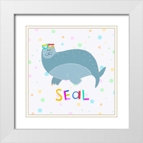 Animal Spots I White Modern Wood Framed Art Print with Double Matting by Daly, Carla