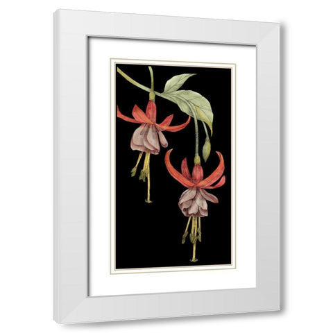 Graphic Fuchsia VI White Modern Wood Framed Art Print with Double Matting by Goldberger, Jennifer