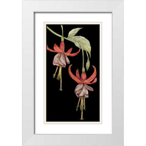 Graphic Fuchsia VI White Modern Wood Framed Art Print with Double Matting by Goldberger, Jennifer