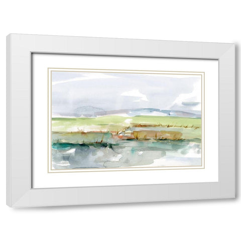 Pastel Inlet I White Modern Wood Framed Art Print with Double Matting by Harper, Ethan