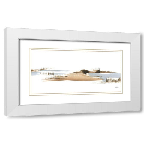 Natural Shoreline I White Modern Wood Framed Art Print with Double Matting by Harper, Ethan