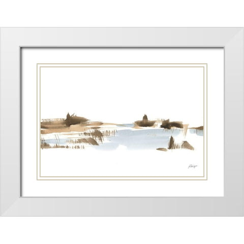 Natural Shoreline II White Modern Wood Framed Art Print with Double Matting by Harper, Ethan