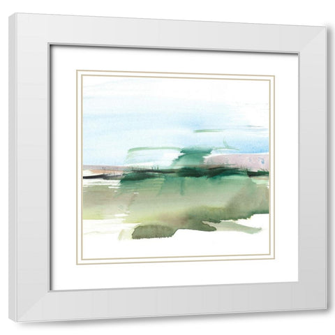 Abstract Wetland II White Modern Wood Framed Art Print with Double Matting by Harper, Ethan