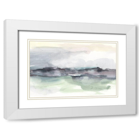 Mauve Horizon I White Modern Wood Framed Art Print with Double Matting by Harper, Ethan