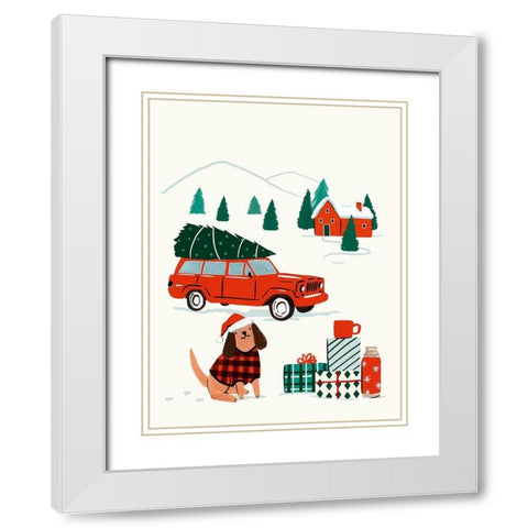 Going to Grandmas I White Modern Wood Framed Art Print with Double Matting by Barnes, Victoria