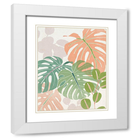 Sherbet Tropical I White Modern Wood Framed Art Print with Double Matting by Vess, June Erica