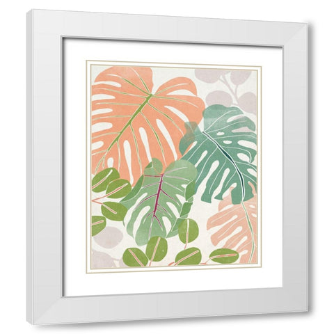 Sherbet Tropical II White Modern Wood Framed Art Print with Double Matting by Vess, June Erica