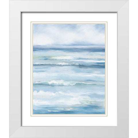 Into the Ocean White Modern Wood Framed Art Print with Double Matting by Keusder, Danusia