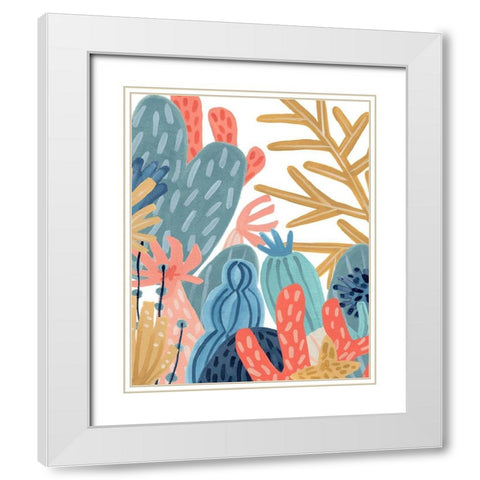 Paper Reef III White Modern Wood Framed Art Print with Double Matting by Vess, June Erica