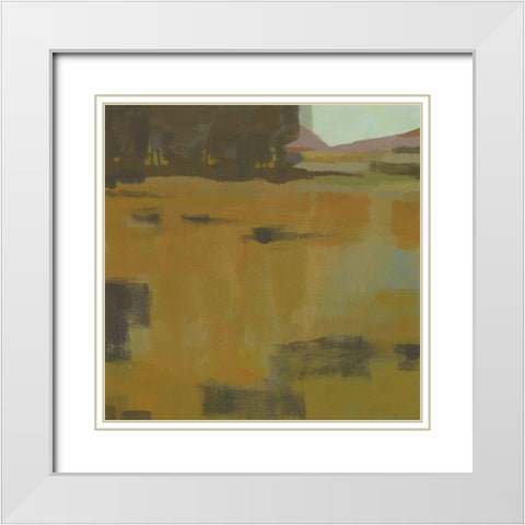 Mountain Meadow II White Modern Wood Framed Art Print with Double Matting by Green, Jacob