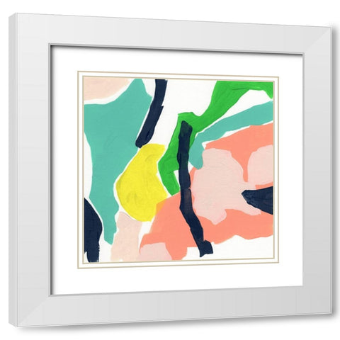 Color Current IV White Modern Wood Framed Art Print with Double Matting by Vess, June Erica