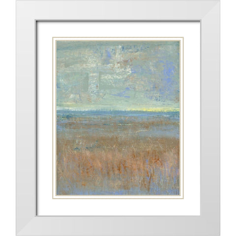 Evening Marsh I White Modern Wood Framed Art Print with Double Matting by OToole, Tim