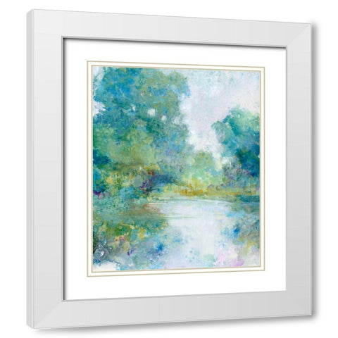 Tranquil Stream I White Modern Wood Framed Art Print with Double Matting by OToole, Tim