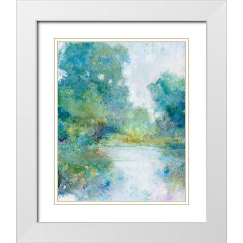 Tranquil Stream I White Modern Wood Framed Art Print with Double Matting by OToole, Tim