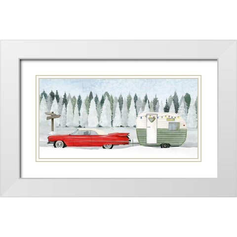 Holiday Roadtrip I White Modern Wood Framed Art Print with Double Matting by Popp, Grace