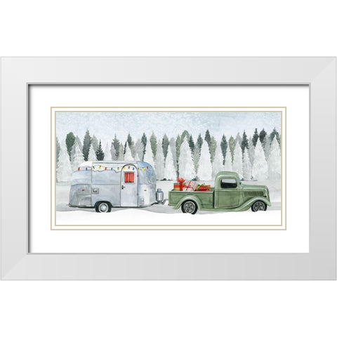 Holiday Roadtrip II White Modern Wood Framed Art Print with Double Matting by Popp, Grace