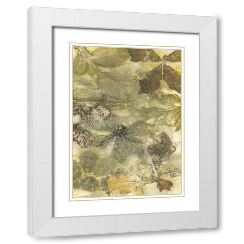 Eco Print II White Modern Wood Framed Art Print with Double Matting by Phillips, Kathryn