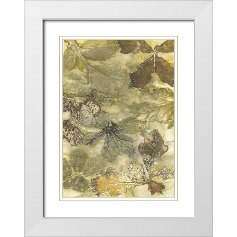 Eco Print II White Modern Wood Framed Art Print with Double Matting by Phillips, Kathryn