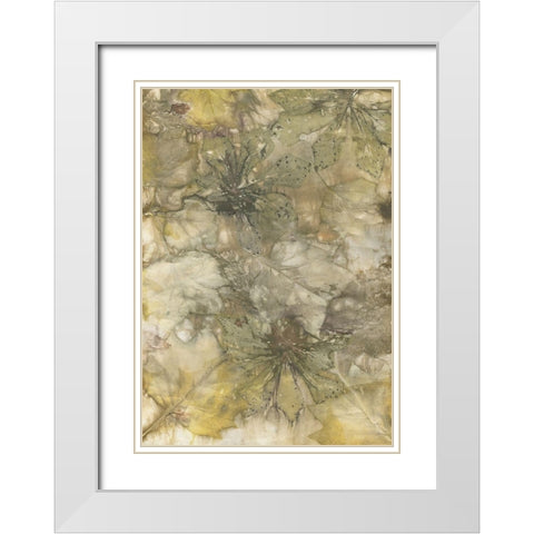 Eco Print IV White Modern Wood Framed Art Print with Double Matting by Phillips, Kathryn
