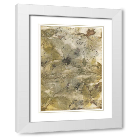 Eco Print VI White Modern Wood Framed Art Print with Double Matting by Phillips, Kathryn