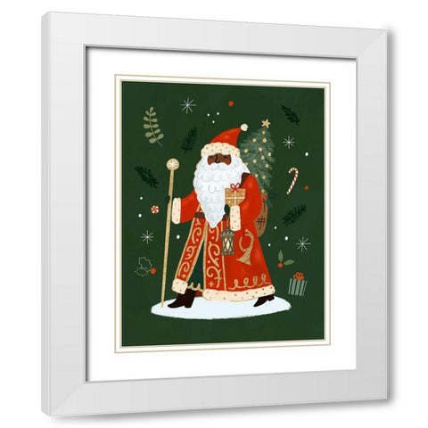 Little St. Nick II White Modern Wood Framed Art Print with Double Matting by Barnes, Victoria