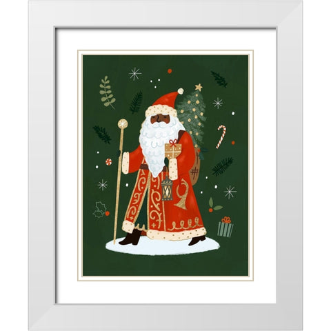 Little St. Nick II White Modern Wood Framed Art Print with Double Matting by Barnes, Victoria