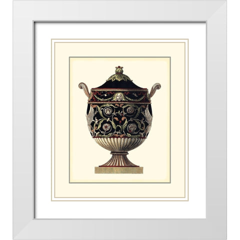 Antonini Clementino Urn IV White Modern Wood Framed Art Print with Double Matting by Antonini, Da Carlo