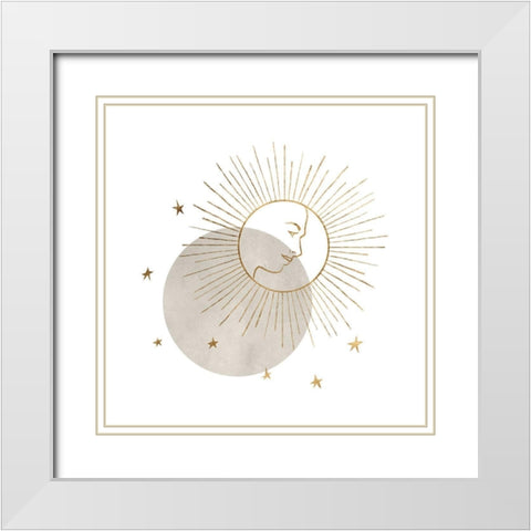Sun Goddess II White Modern Wood Framed Art Print with Double Matting by Warren, Annie