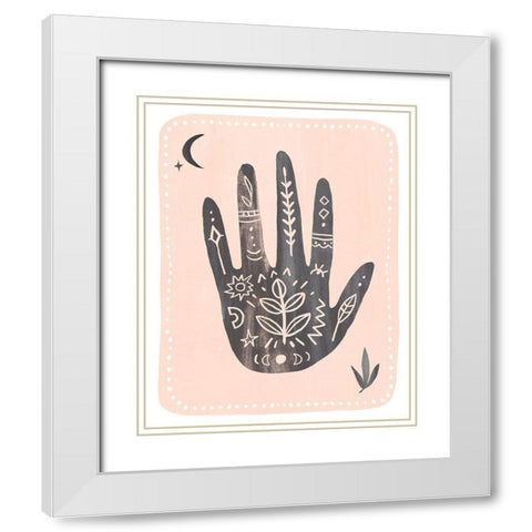 Oracle Reading I White Modern Wood Framed Art Print with Double Matting by Warren, Annie