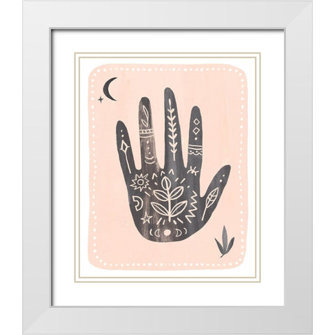Oracle Reading I White Modern Wood Framed Art Print with Double Matting by Warren, Annie