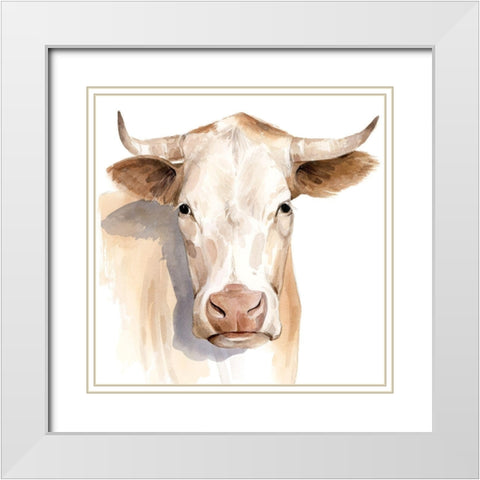 Ranch Shadow I White Modern Wood Framed Art Print with Double Matting by Popp, Grace