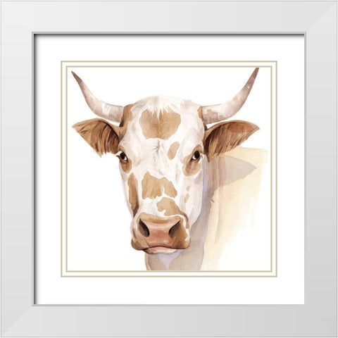 Ranch Shadow II White Modern Wood Framed Art Print with Double Matting by Popp, Grace