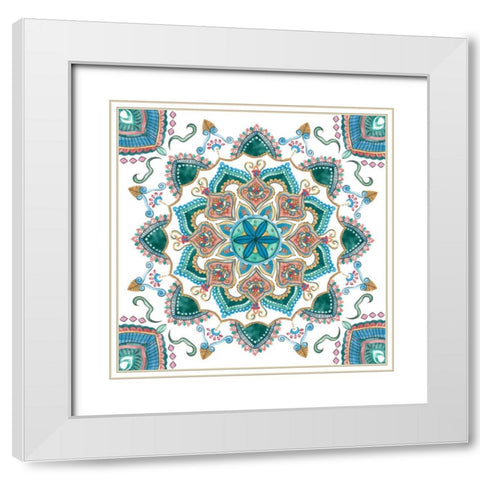 Mandala Zen IV White Modern Wood Framed Art Print with Double Matting by Wang, Melissa