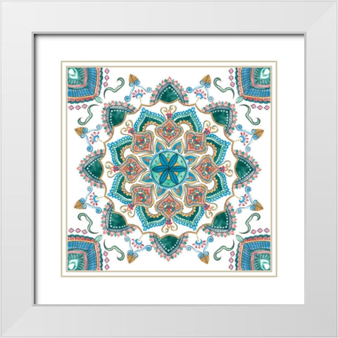 Mandala Zen IV White Modern Wood Framed Art Print with Double Matting by Wang, Melissa