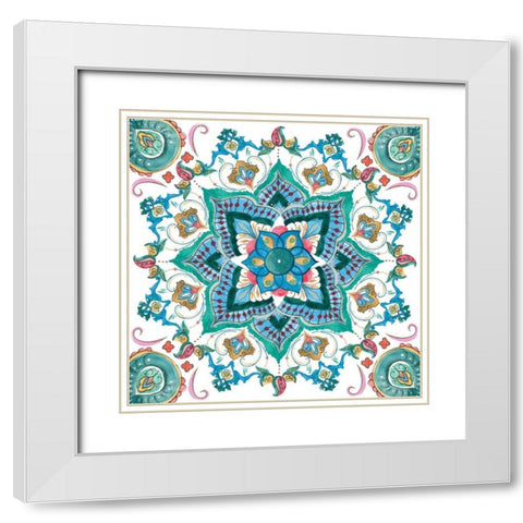 Mandala Zen VI White Modern Wood Framed Art Print with Double Matting by Wang, Melissa