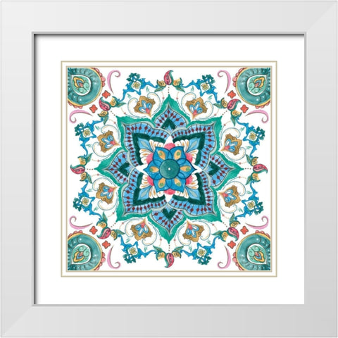 Mandala Zen VI White Modern Wood Framed Art Print with Double Matting by Wang, Melissa