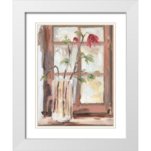 By the Window I White Modern Wood Framed Art Print with Double Matting by Wang, Melissa