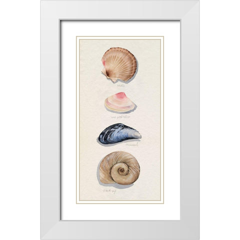 Shore Things I White Modern Wood Framed Art Print with Double Matting by Popp, Grace